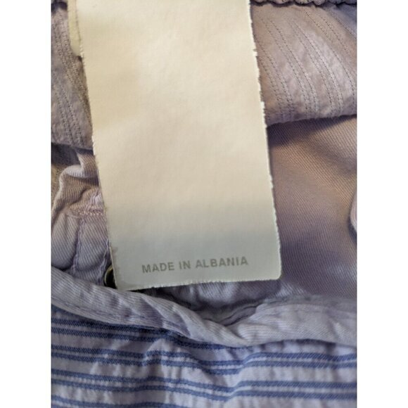 Mens Size 33 Shorts Blue Seersuck Striped Casual Bermuda Walking Pockets - Picture 9 of 9